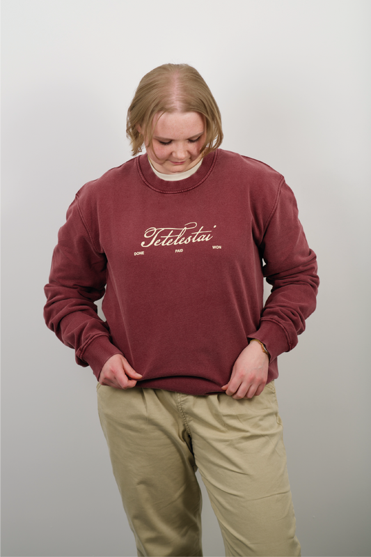 TETELESTAI │ SWEATER WASHED BURGUNDY